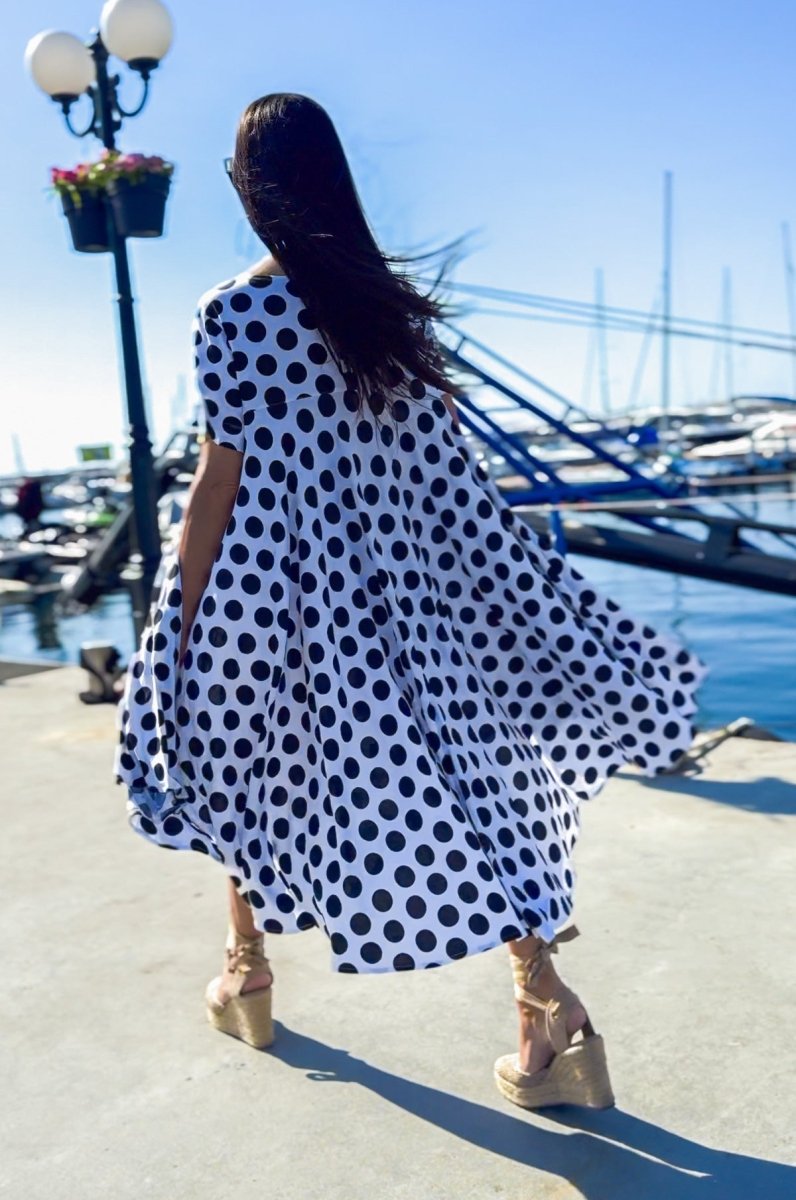 Polka Dots Dress KOSARA - EUG Fashion EugFashion 