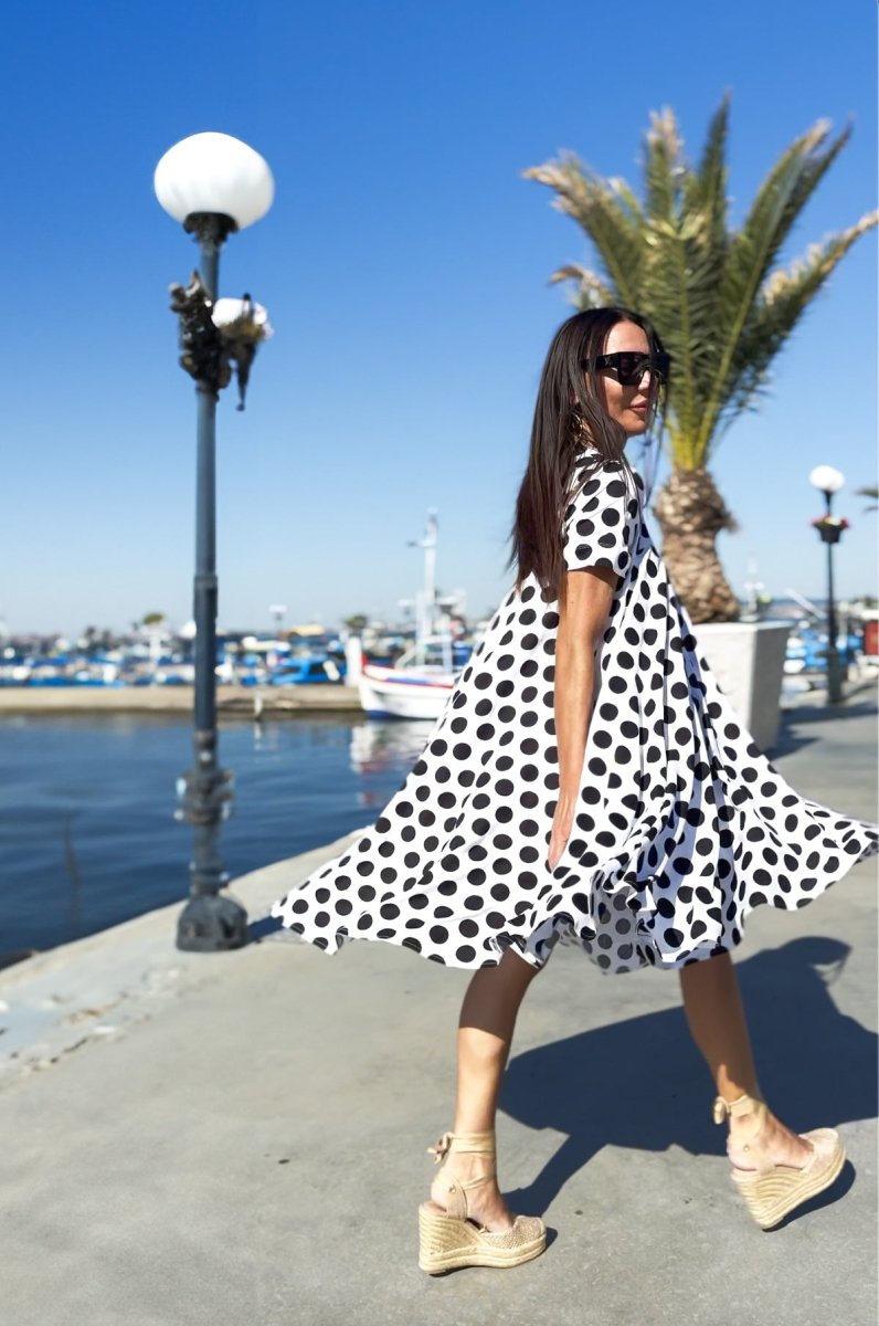 Polka Dots Dress KOSARA - EUG Fashion EugFashion 