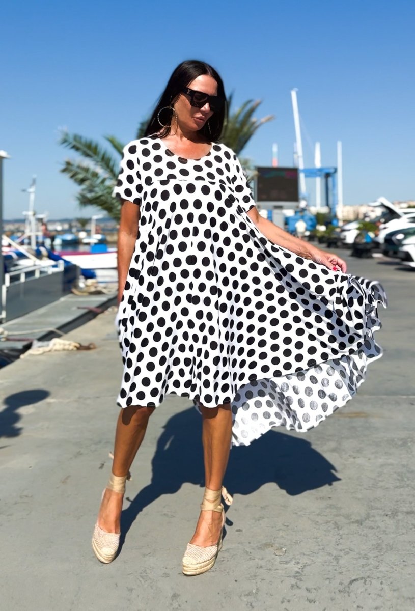 Polka Dots Dress KOSARA - EUG Fashion
