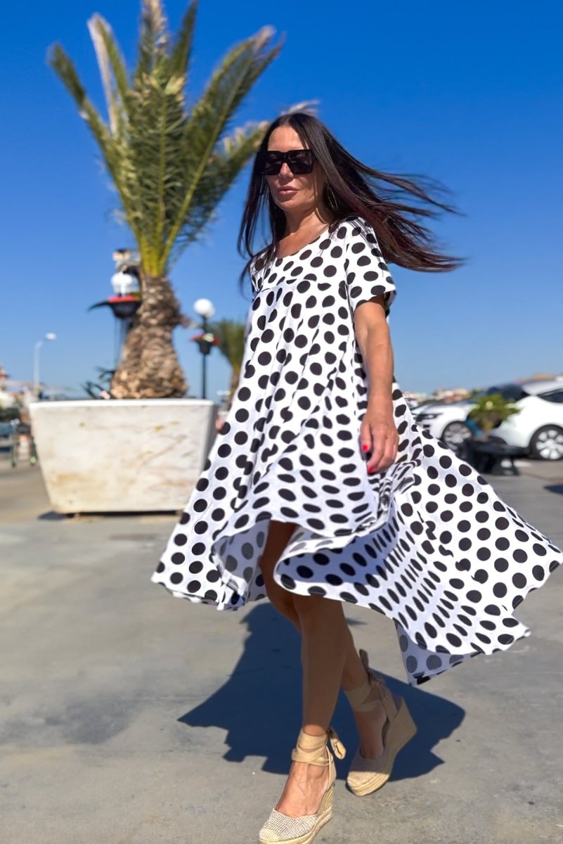 Polka Dots Dress KOSARA - EUG Fashion