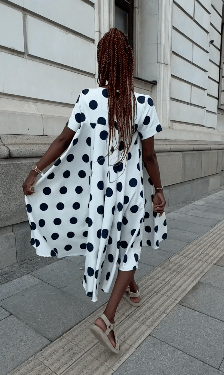 Polka Dots Summer Dress KOSARA - EUG Fashion