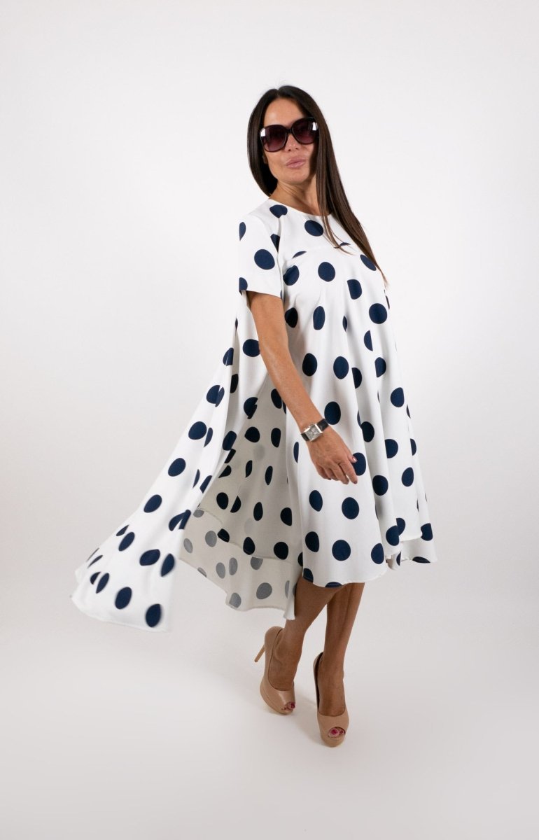 Polka Dots Summer Dress KOSARA - EUG Fashion EugFashion 