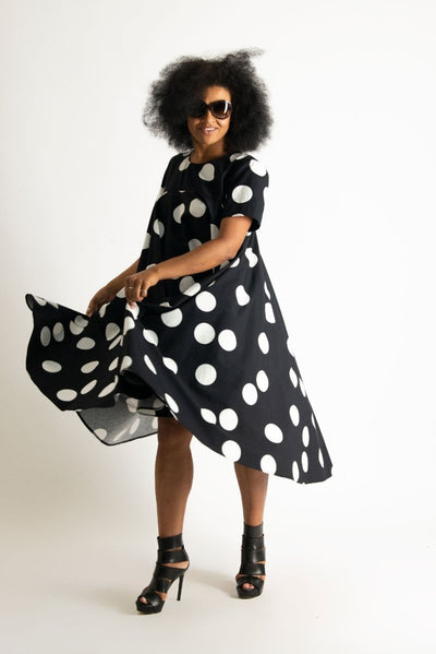 Polka Dots Summer Maxi Dress KOSARA - EUG Fashion EugFashion 