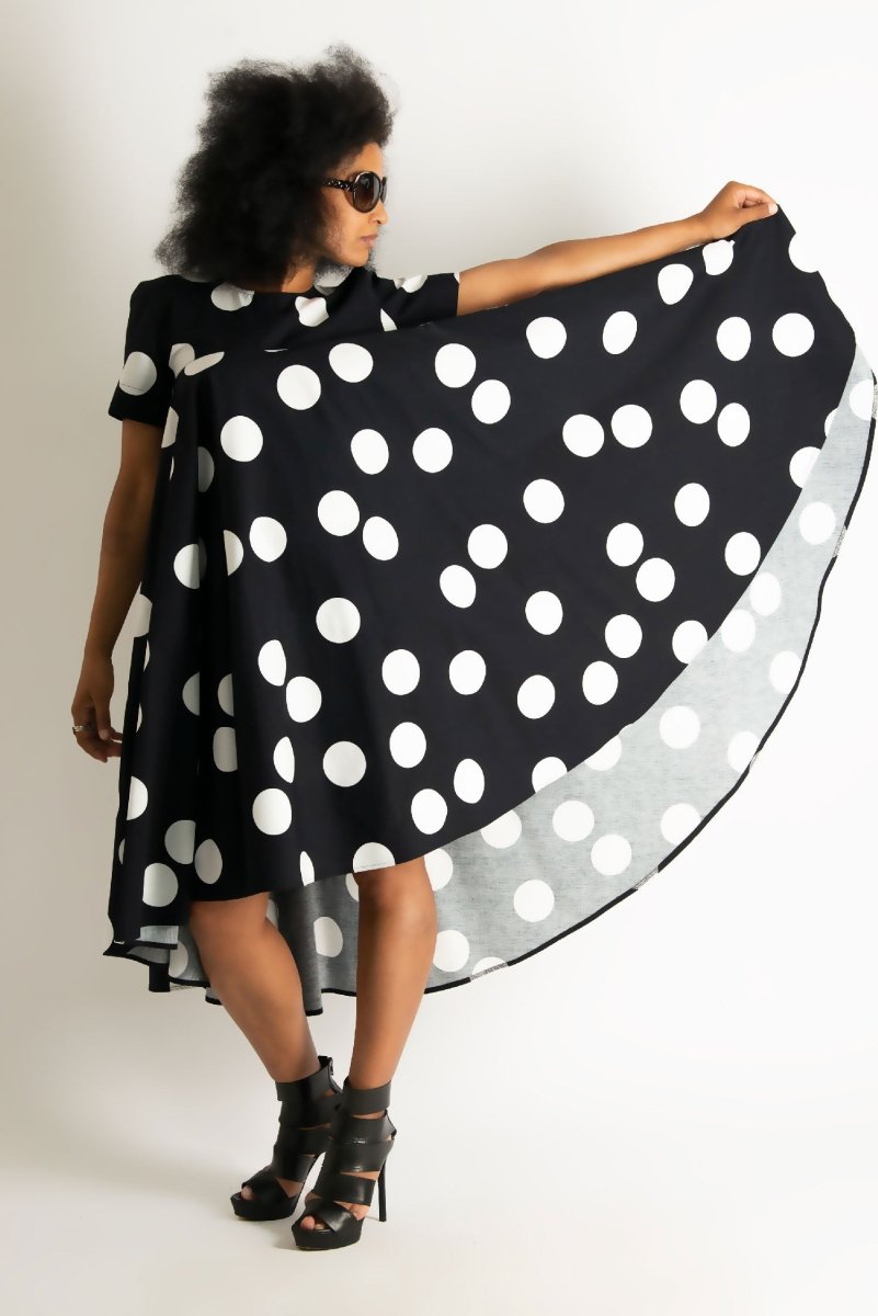 Polka Dots Summer Maxi Dress KOSARA - EUG Fashion