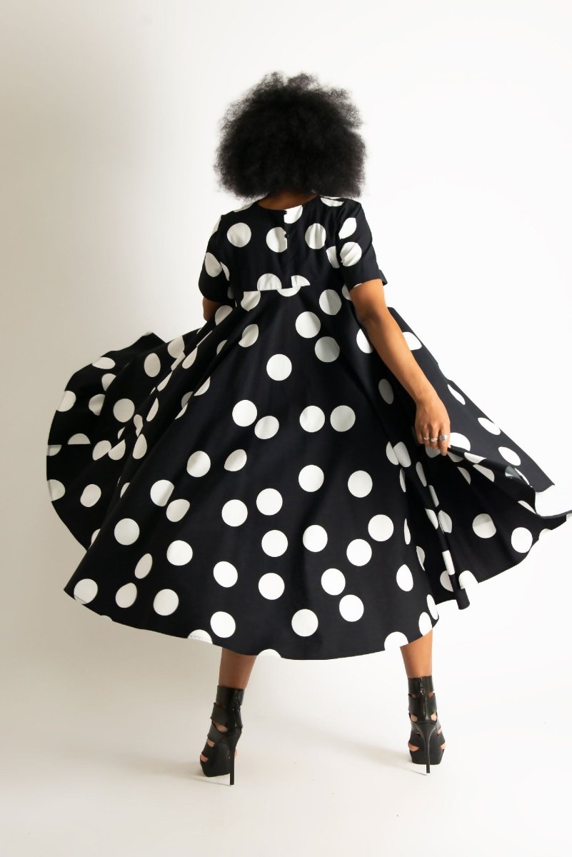 Polka Dots Summer Maxi Dress KOSARA - EUG Fashion