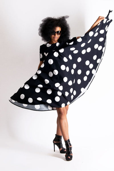 Polka Dots Summer Maxi Dress KOSARA - EUG Fashion EugFashion 