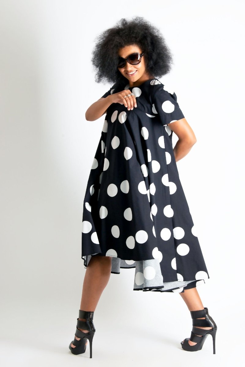 Polka Dots Summer Maxi Dress KOSARA - EUG Fashion EugFashion 