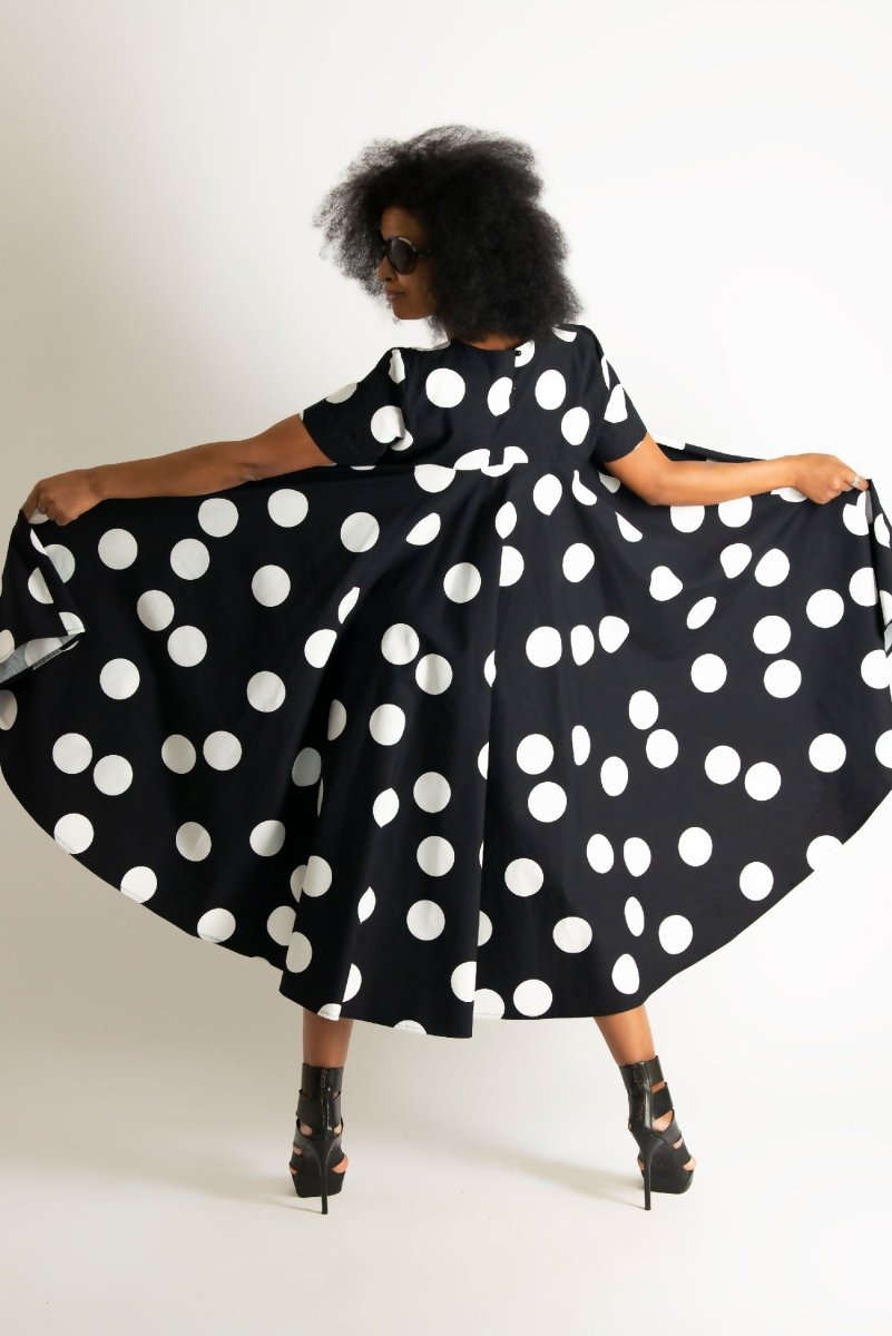 Polka Dots Summer Maxi Dress KOSARA - EUG Fashion