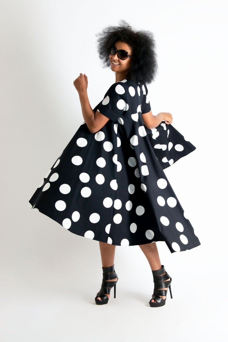 Polka Dots Summer Maxi Dress KOSARA - EUG Fashion