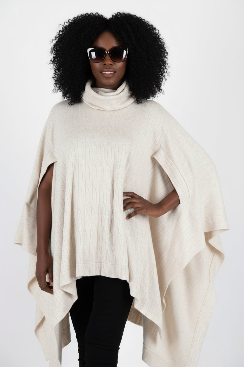 Knitted Poncho Outfit - Eva