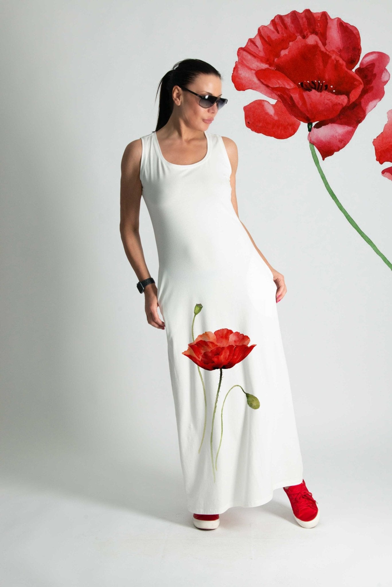 Poppies Jersey Dress MIKAELA - EUG FASHION EugFashion 