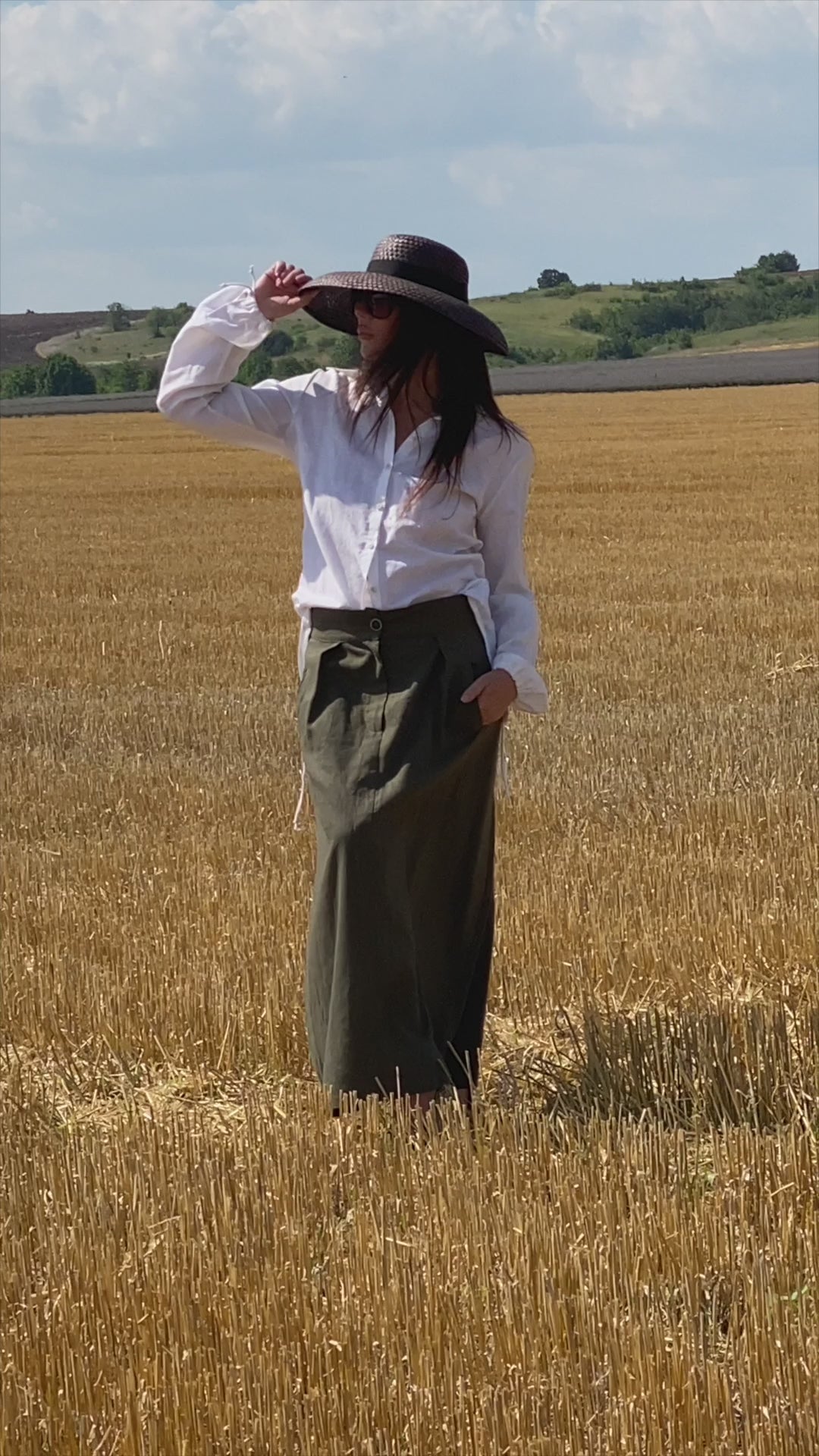 White Linen Shirt JENNA EugFashion 