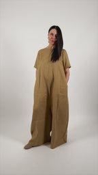 Linen Beige jumpsuit Valentin