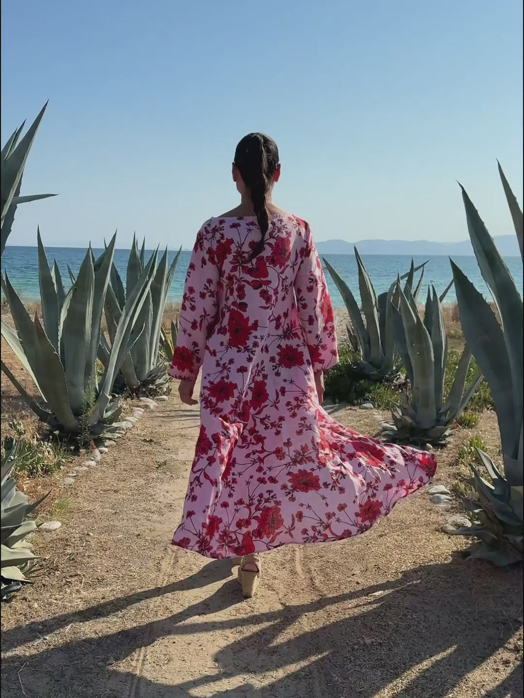 Wide Floral Linen Top - Jesika