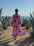 Wide Floral Linen Top - Jesika