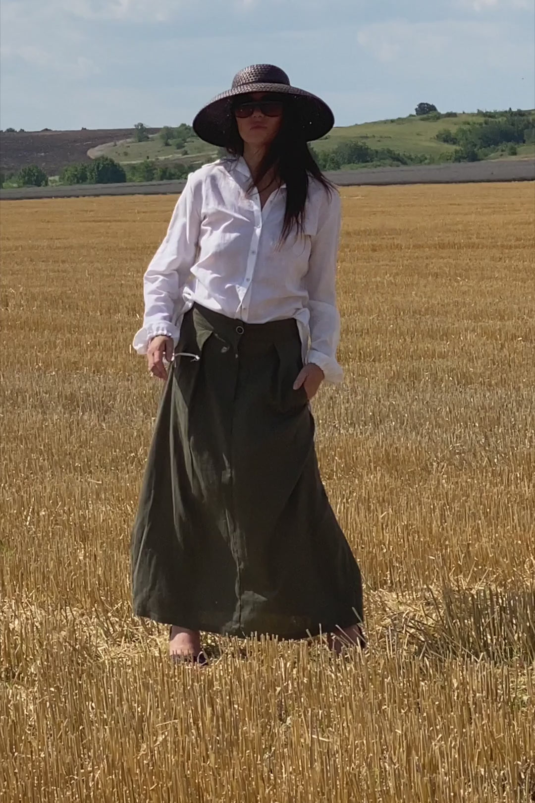 linen shirt #white