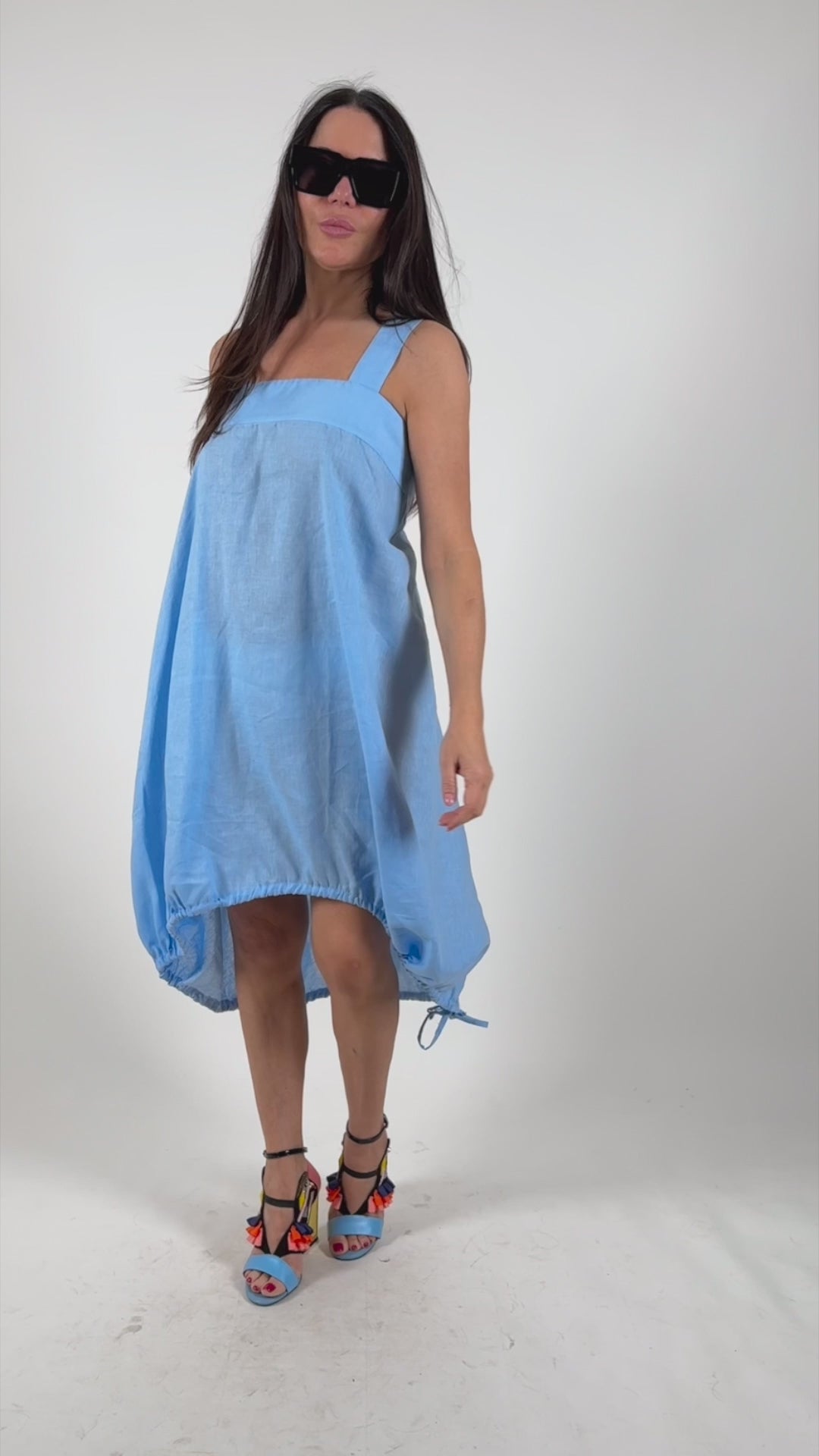 Light blue linen dress KATE EugFashion 