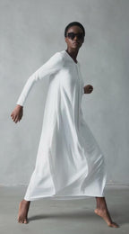 White long cotton dress Benita — EUG Fashion #white
