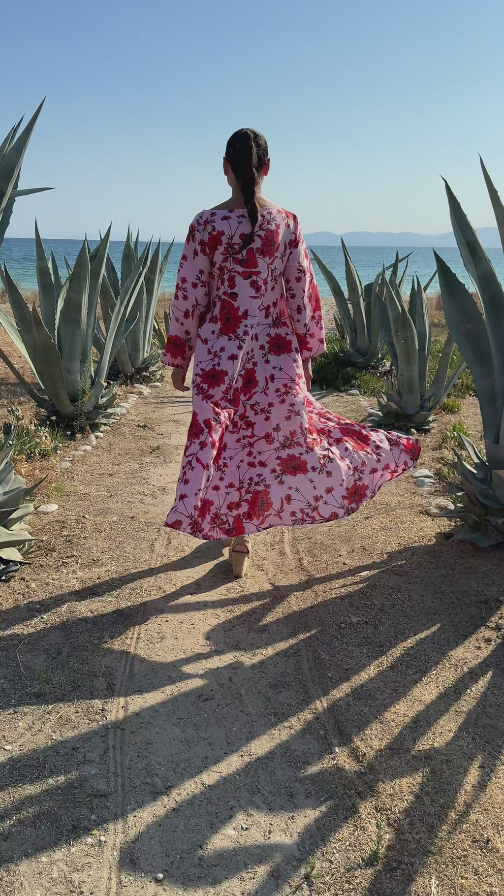 Wide Floral Linen Top - Jesika
