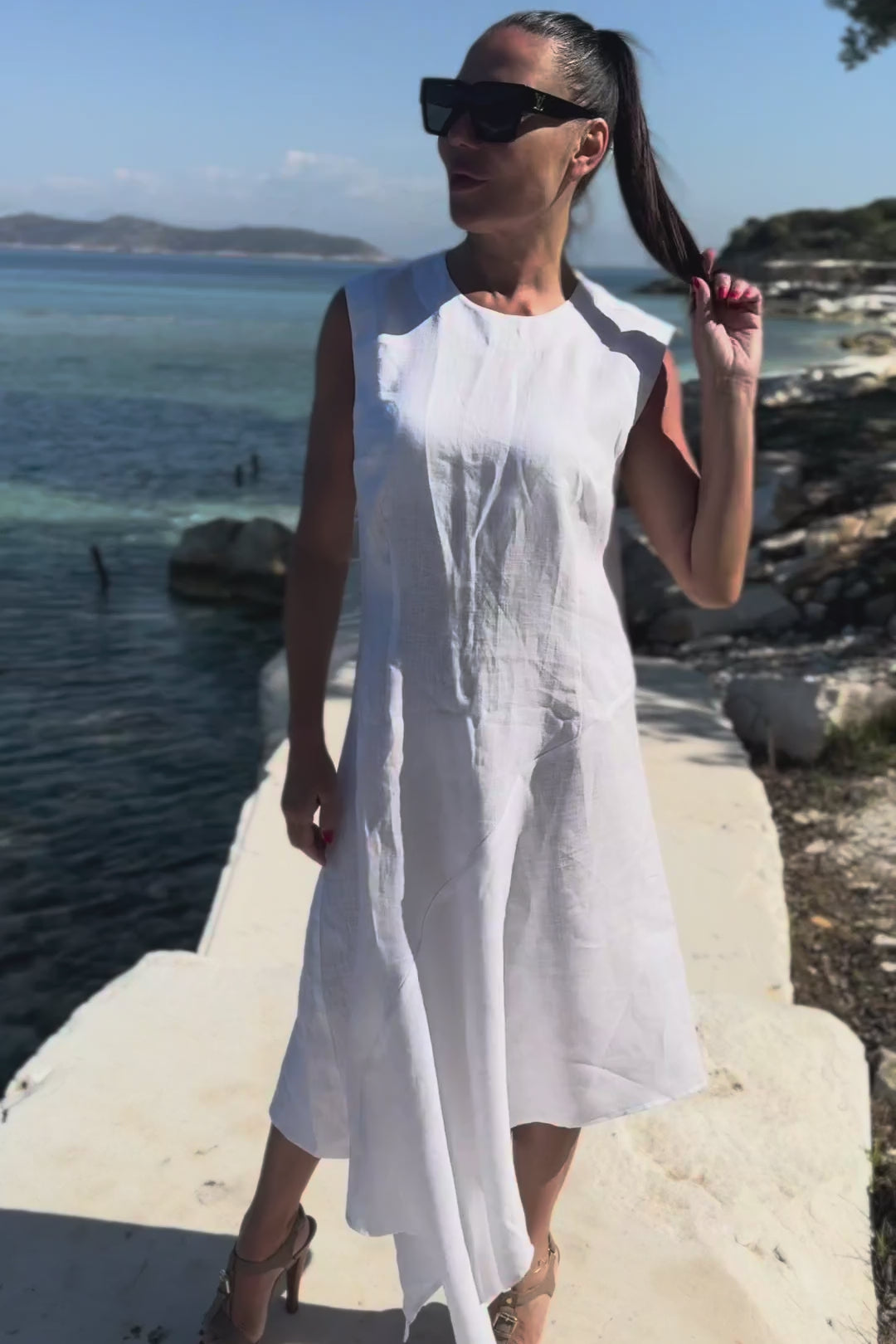 white-linen-dress-EUG fashion #white
