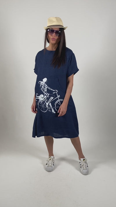 Midi Linen Dress ELVIRA EugFashion 