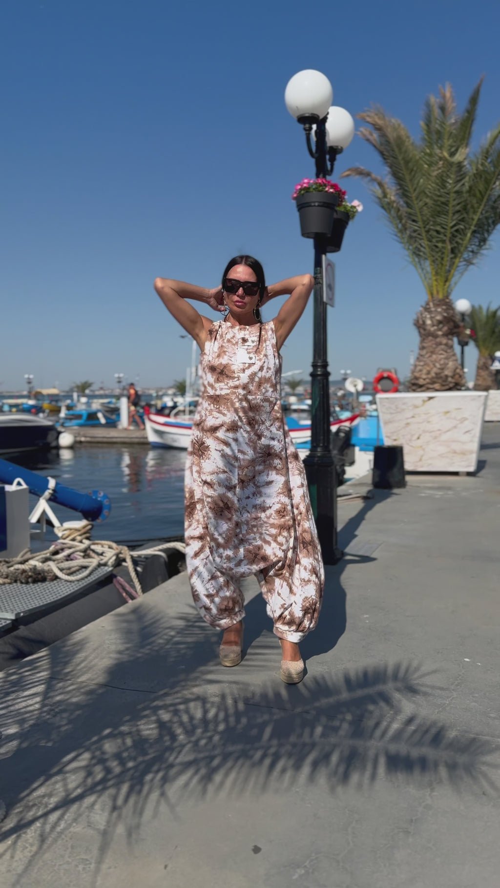 harem woman jumpsuit #beige
