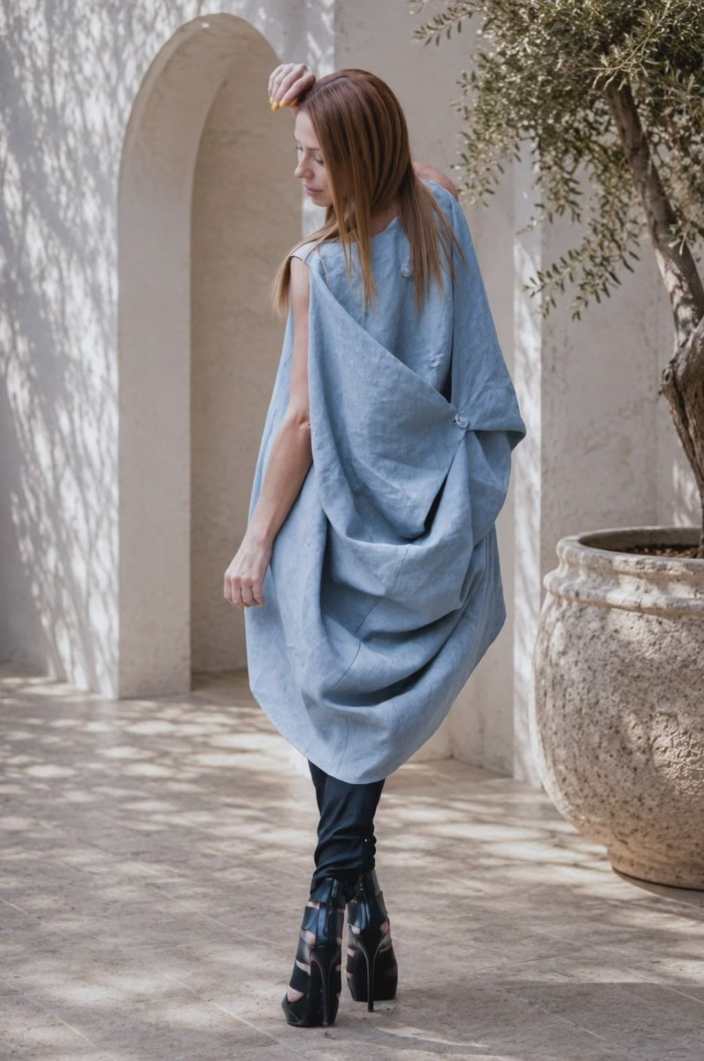 linen tunic #grey