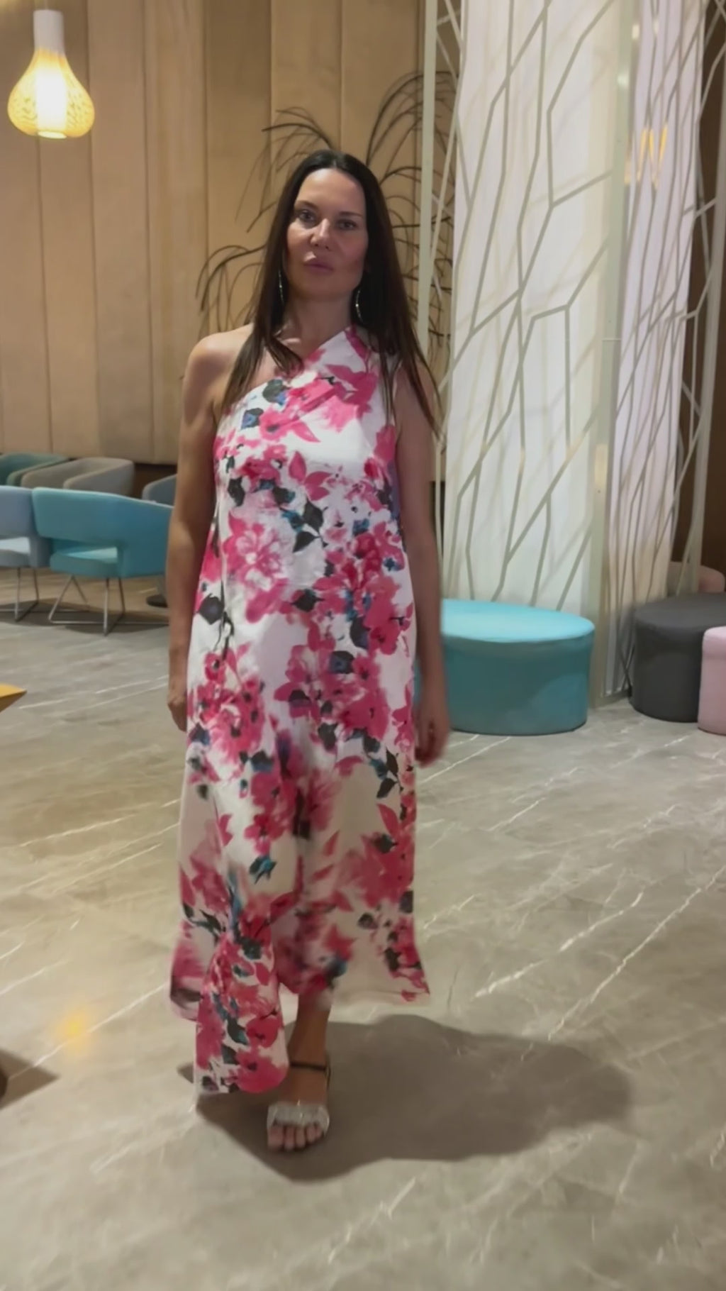Ленена рокля с едно рамо TIFFANY