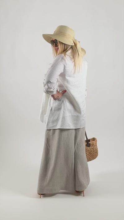 Wide Linen Pants Pamela EugFashion 