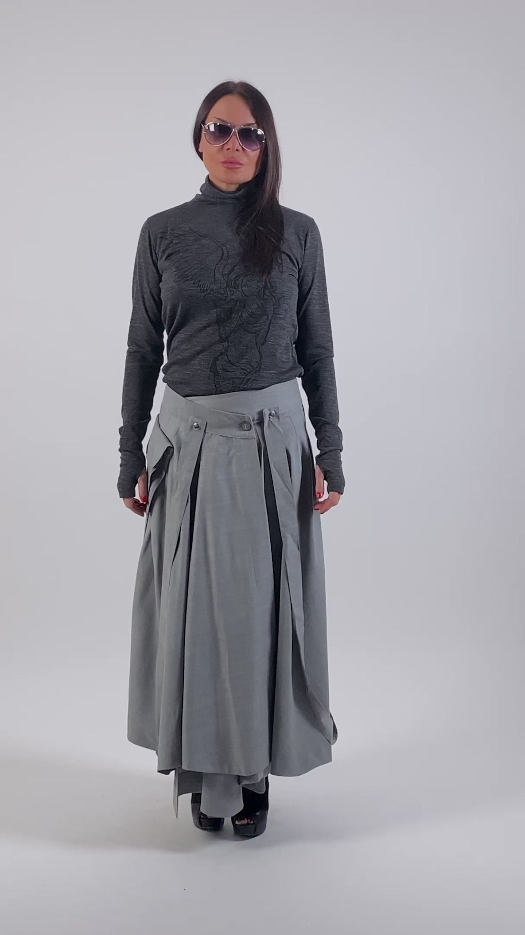 Asymmetrical Long Skirt - Zefira