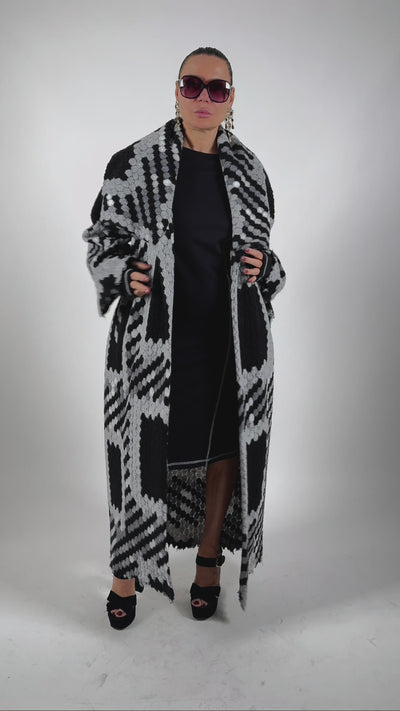 Winter Houndstooth Coat Ofelia SALE EugFashion 