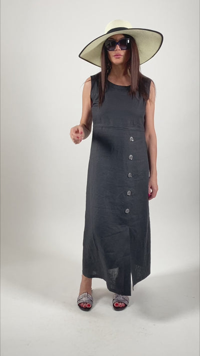 Long Sleeveless Linen Dress PRIMA EugFashion 