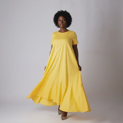 Yellow Summer Dress DIVA EugFashion 