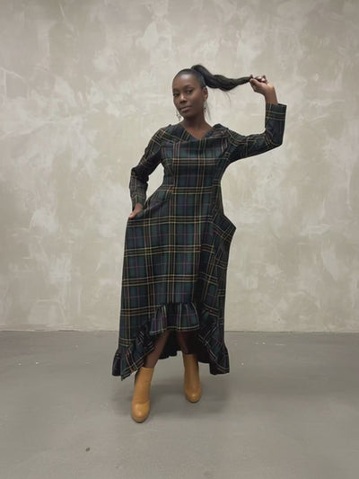 Plaid Winter Dress Casablanca EugFashion 