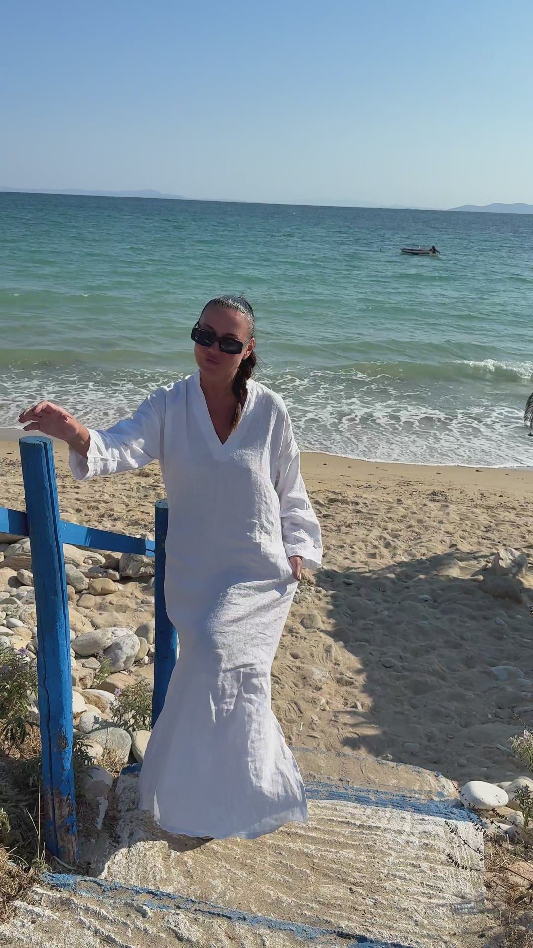 Long linen dress ENAS EugFashion 