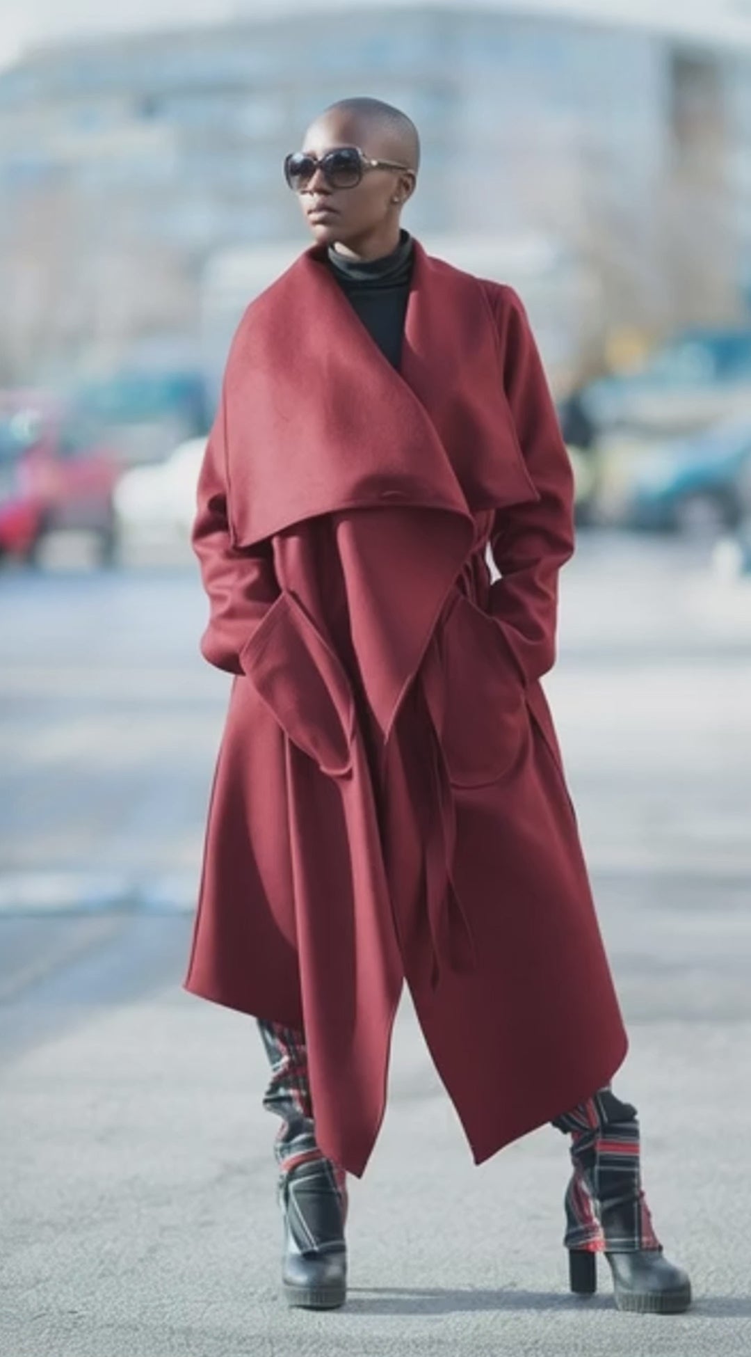 Dark Red Coat - Victoria
