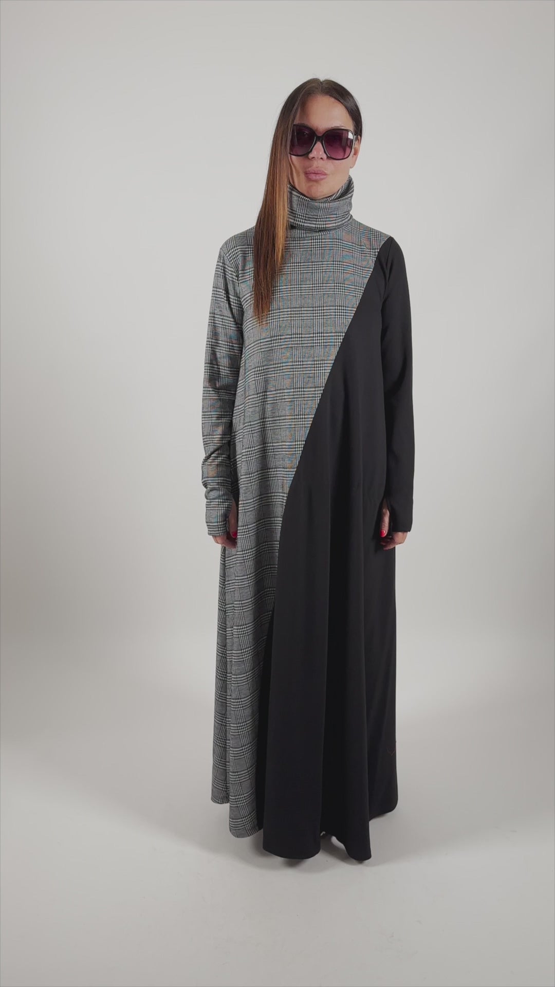 A Line Turtleneck Dress VIVIAN