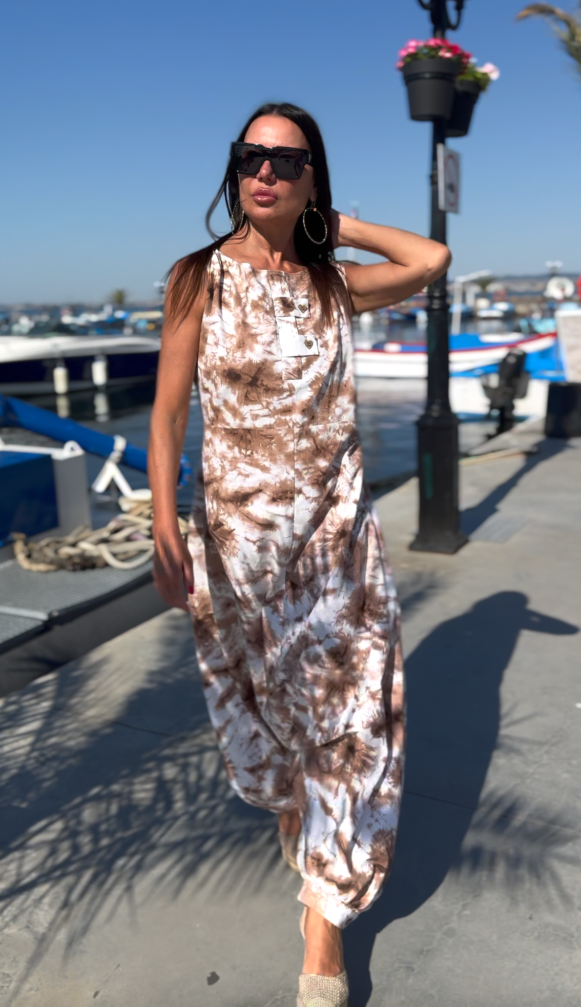Sleeveless Linen Jumpsuit Ariana