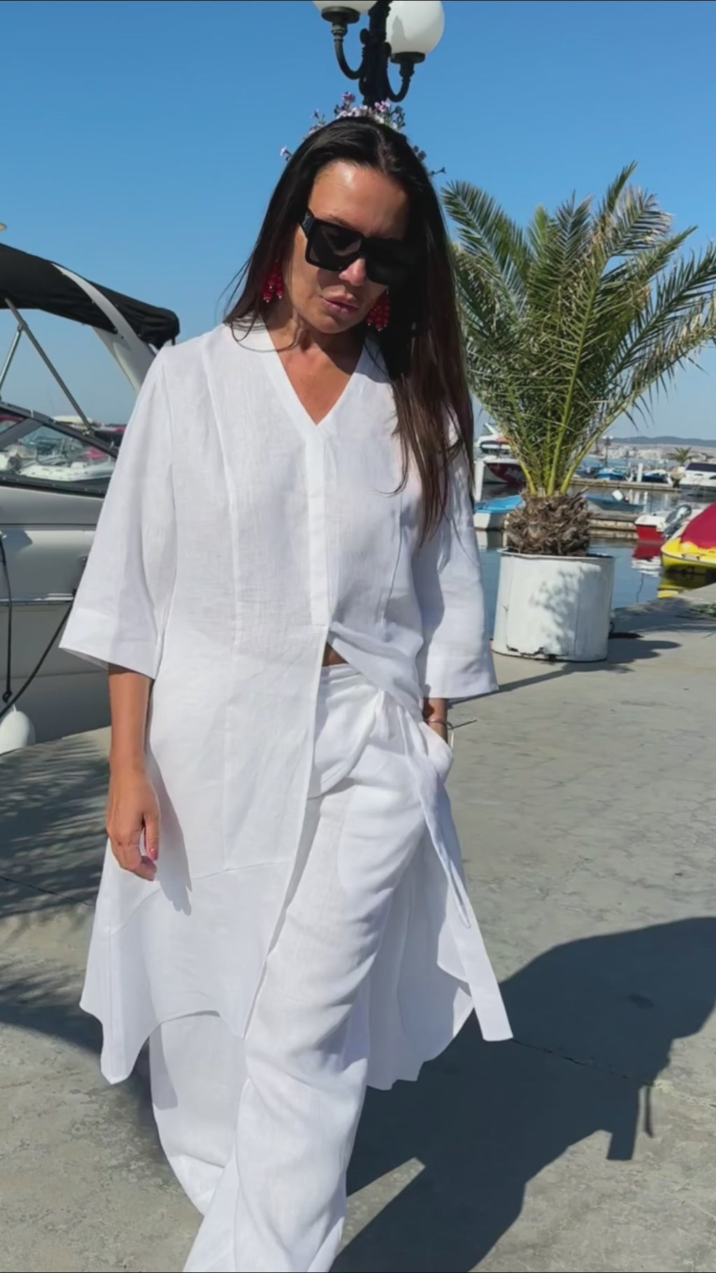 Linen Wrap Pants - Nasy