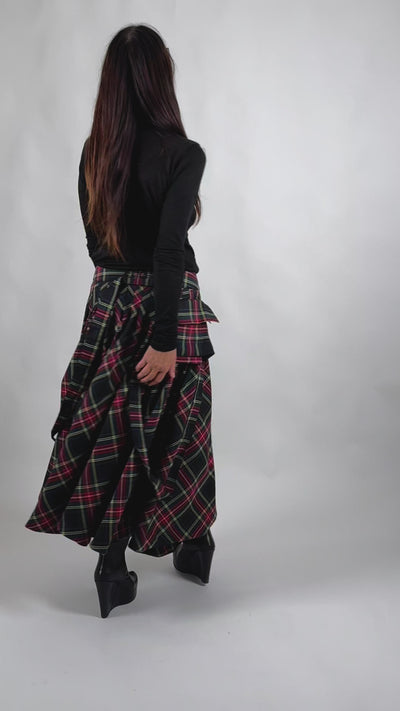 Long Plaid Skirt Zefira EugFashion 