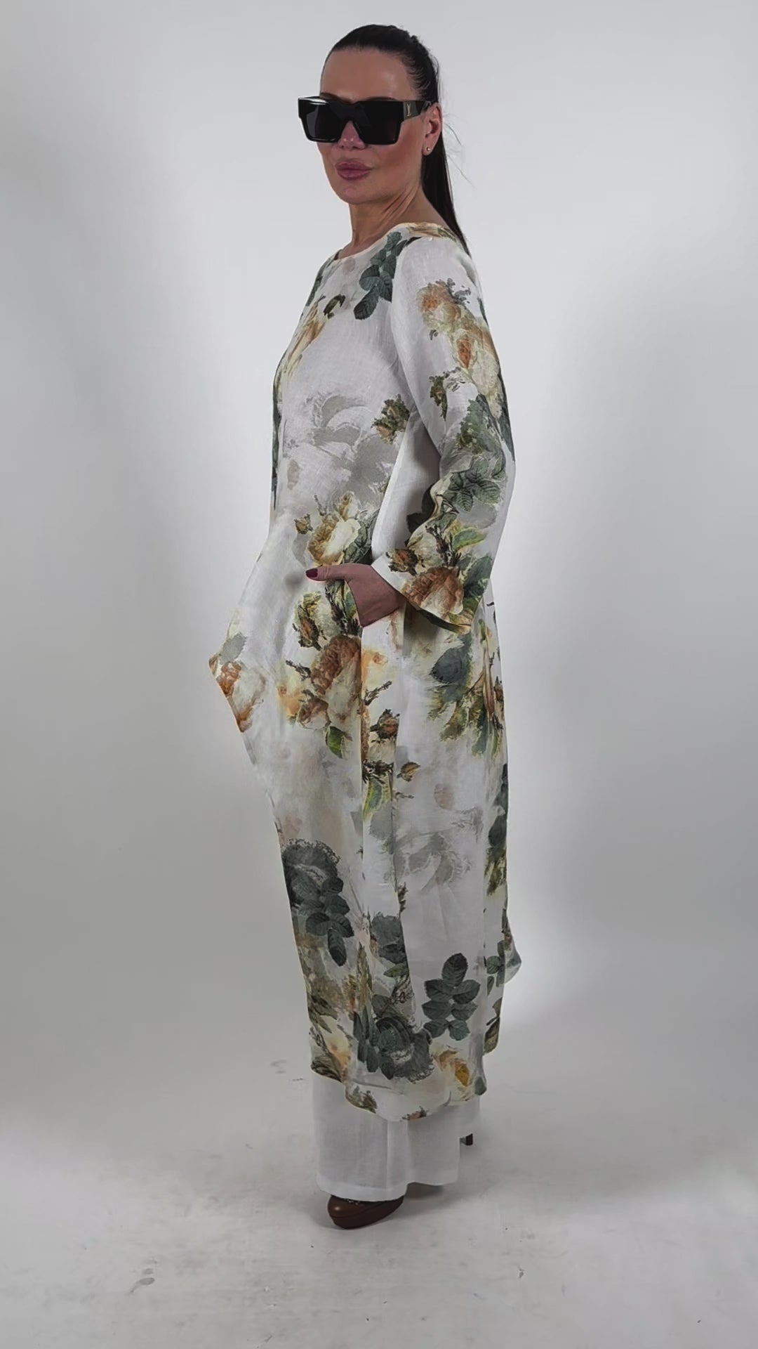 Wide Linen White Pants - Jesika