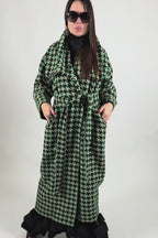 Plaid wool winter loose fit coat - Eug fashion
