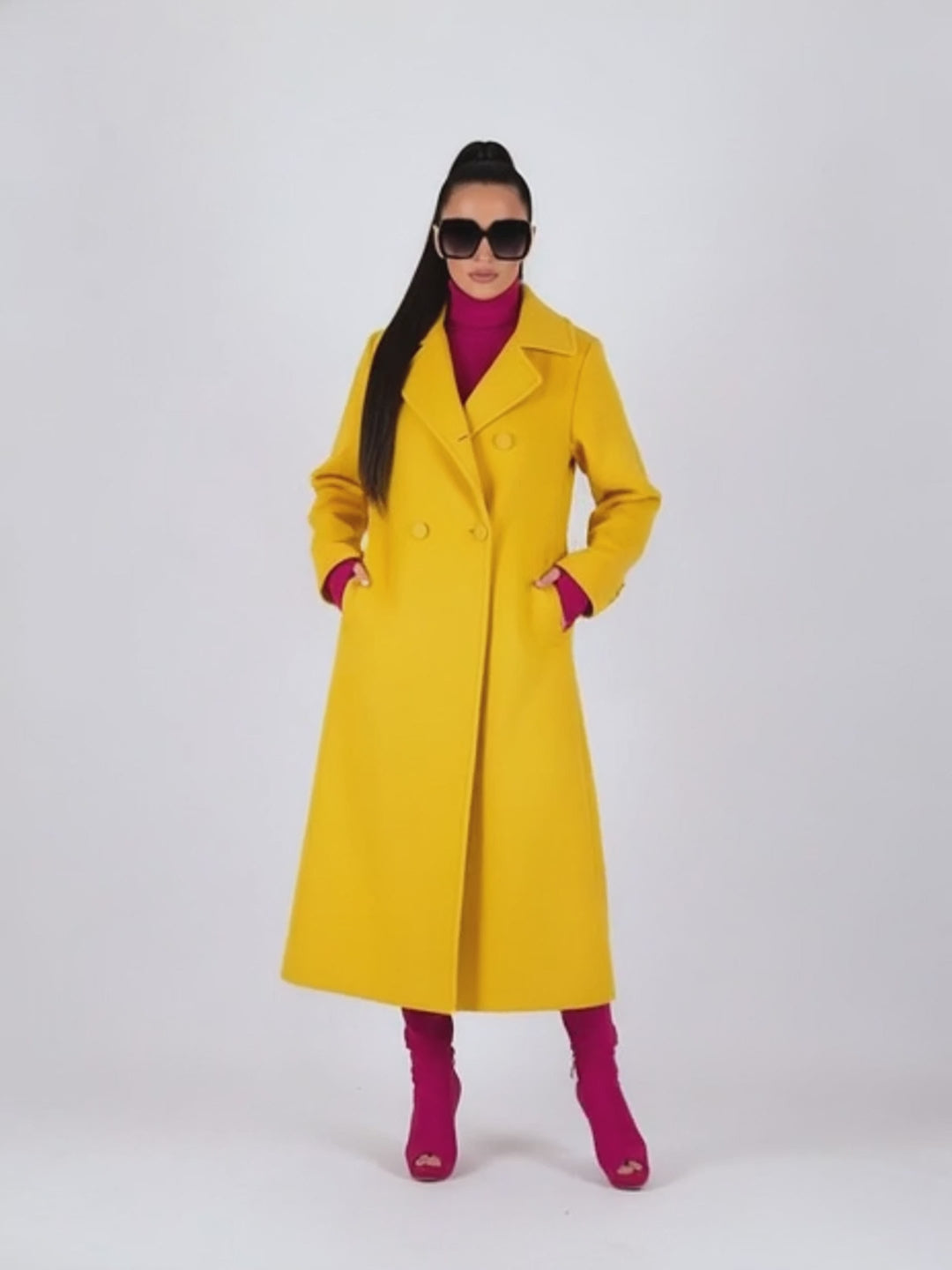 Yellow A Line Coat  Kiara EugFashion 