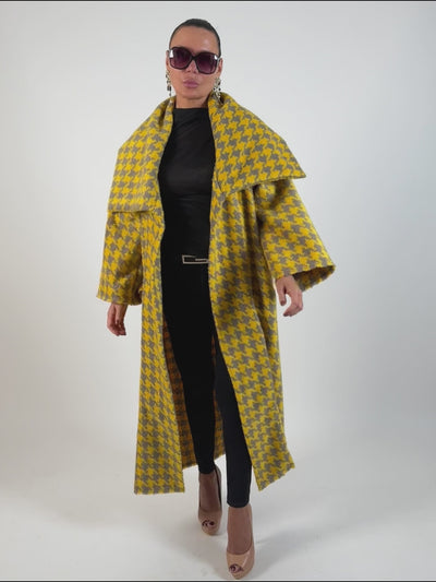 Winter Houndstooth Coat OFELIA EugFashion 