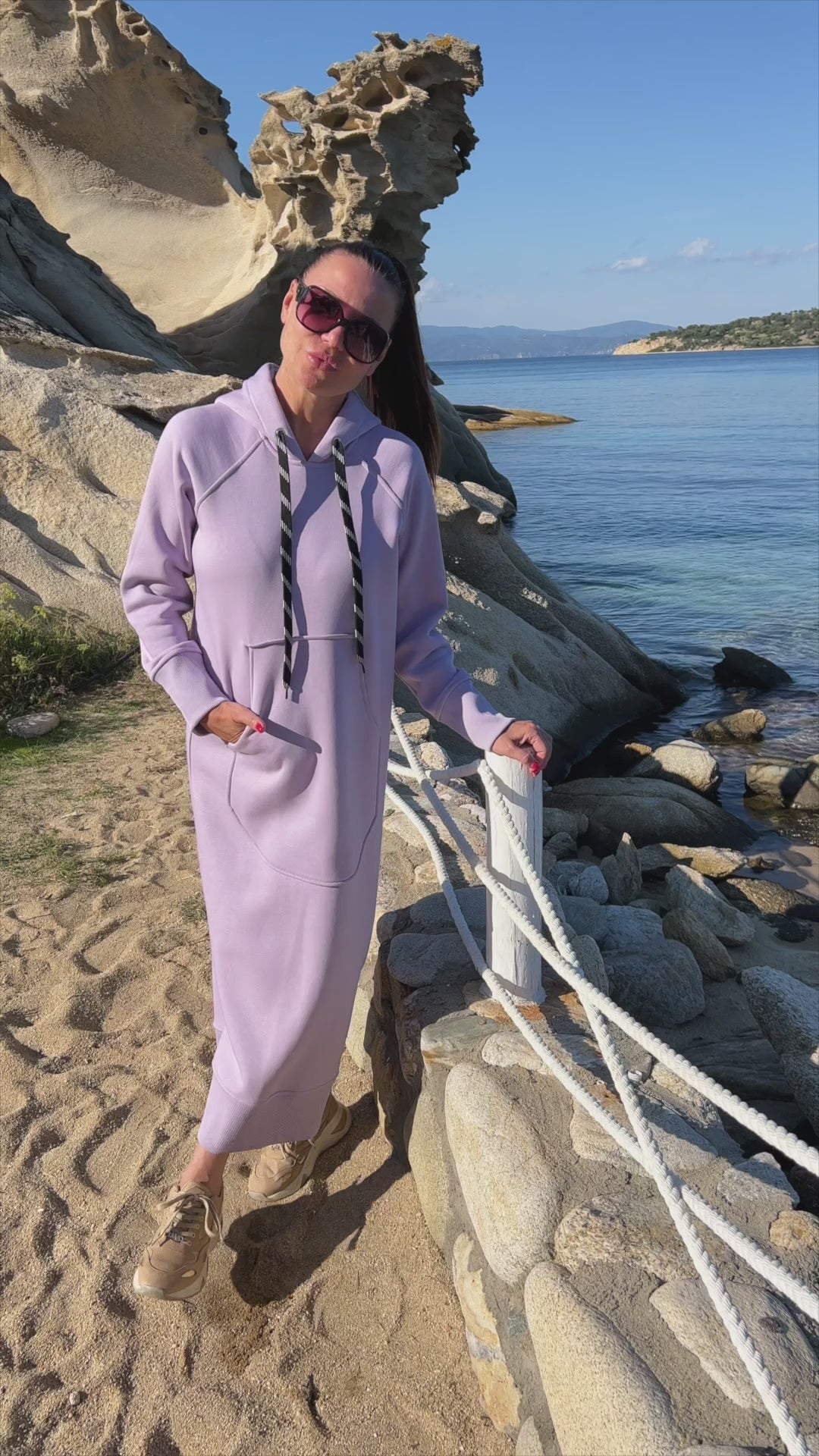 Hooded Sweatshirt Dress - Suzana