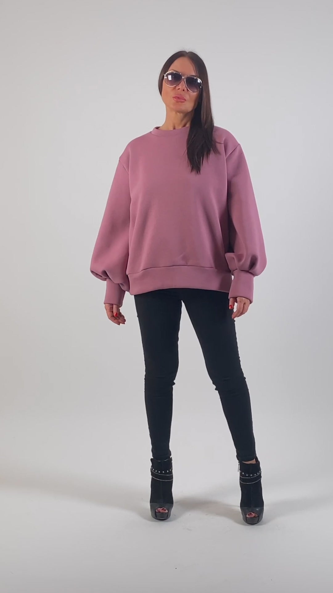 Sweatshirt Puff Sleeves ANJI EugFashion 