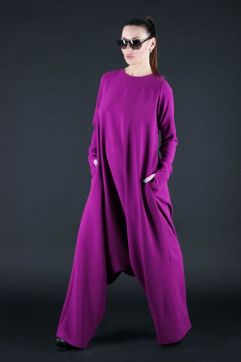 Purple Harem Jumpsuit ERNA - EUG Fashion