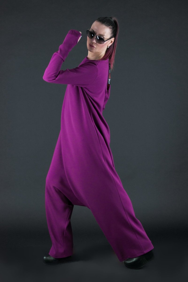 Purple Harem Jumpsuit ERNA - EUG Fashion