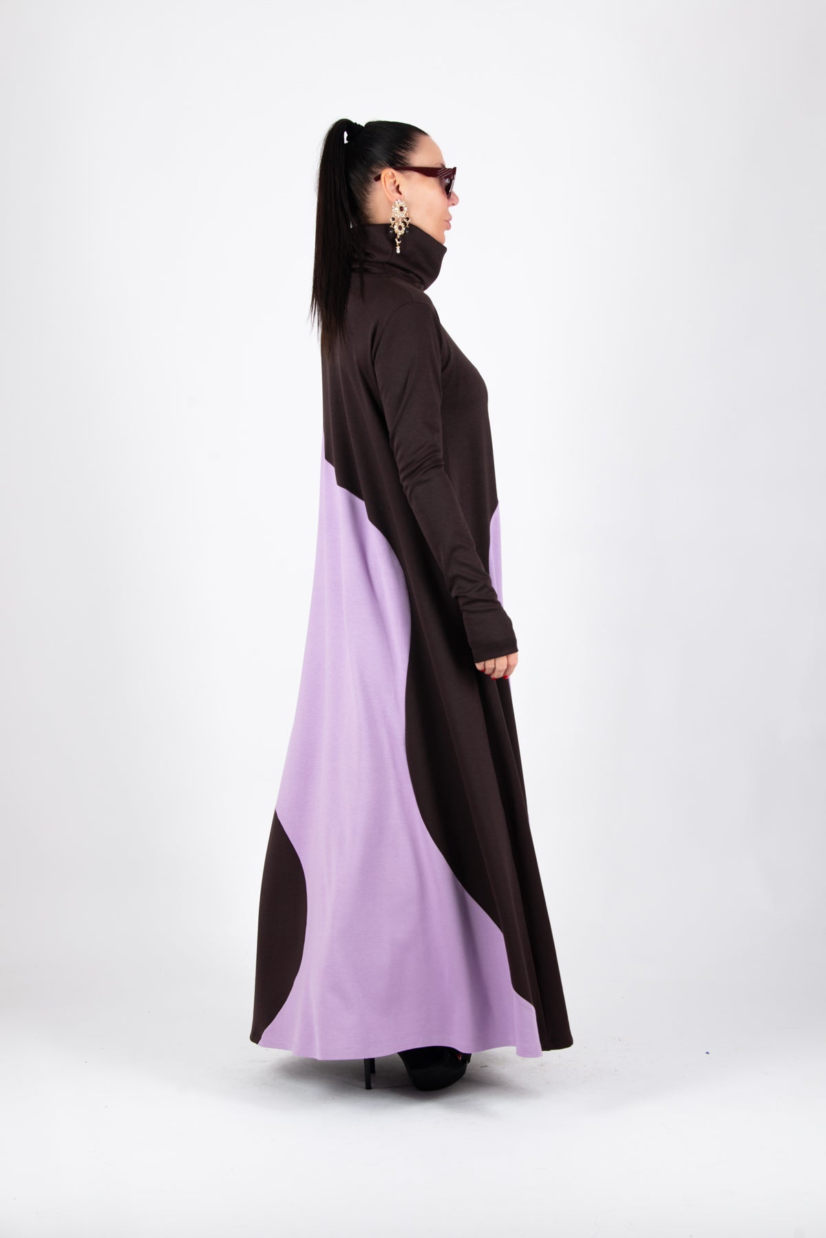 A Line Turtleneck Dress VIVIAN