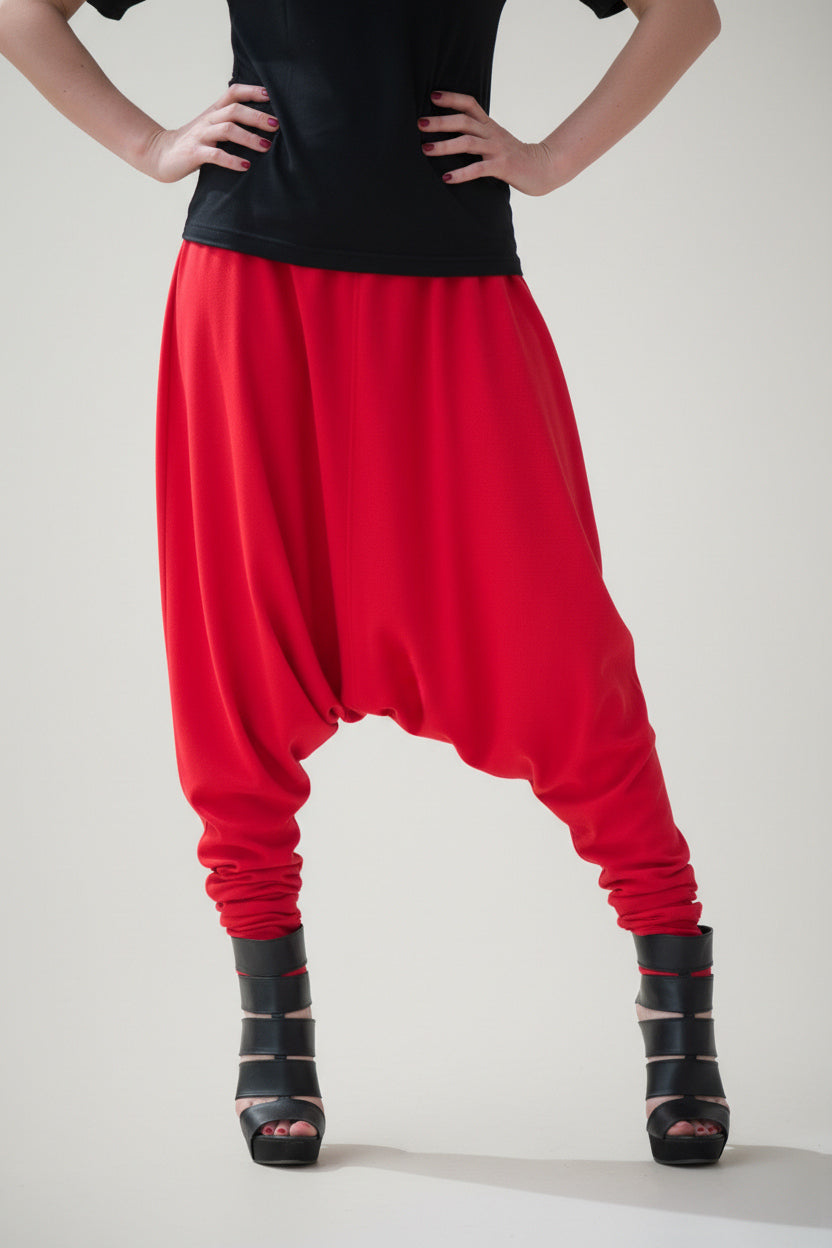 Red harem pants Atila — EUG Fashion #red